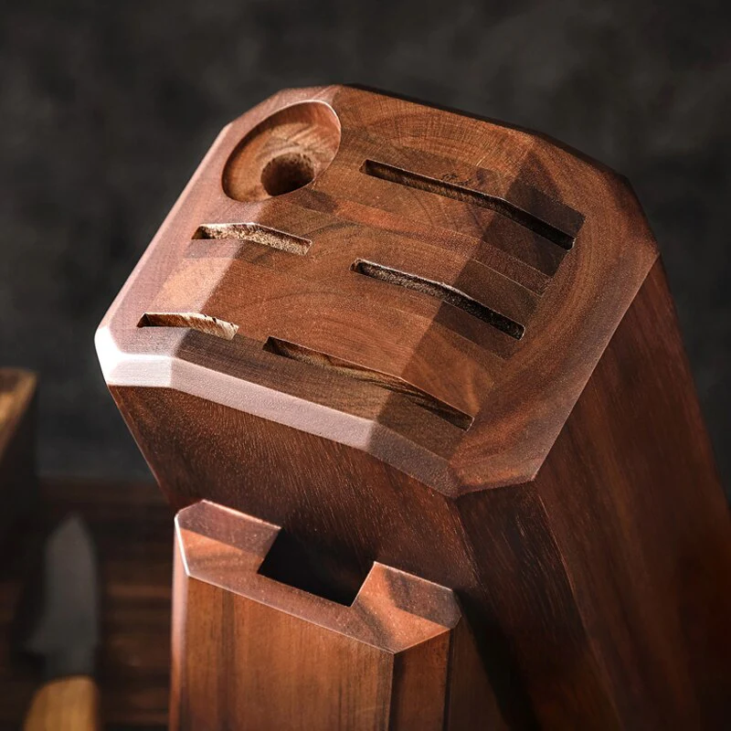 Acacia Wood Knife Holder - Image 3