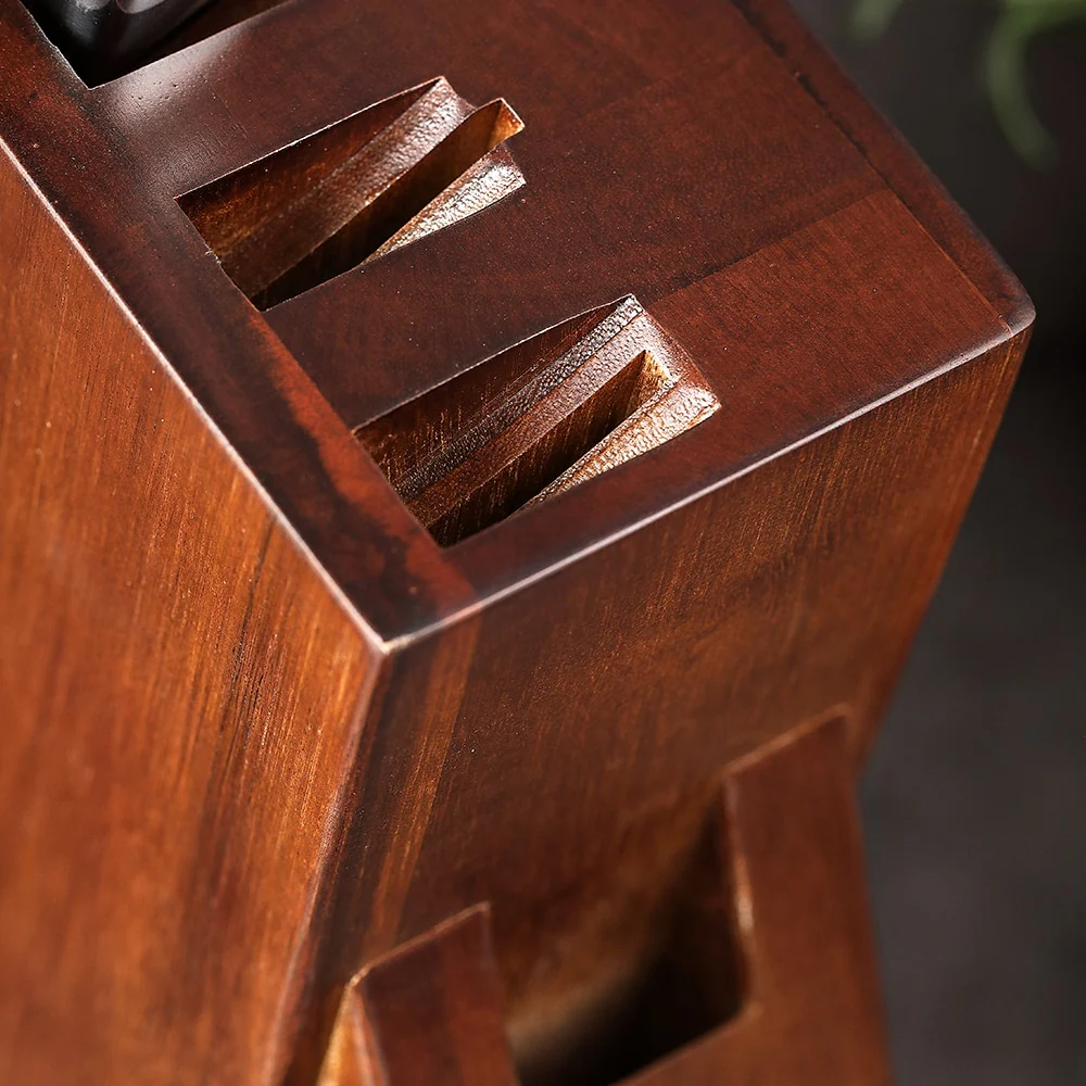 Acacia Wood Knife Holder - Image 3